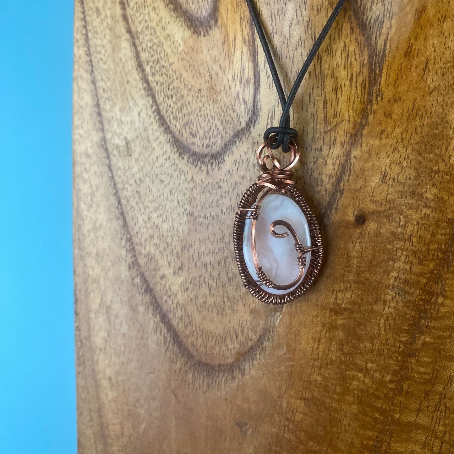 Pink Agate Wire Wrap