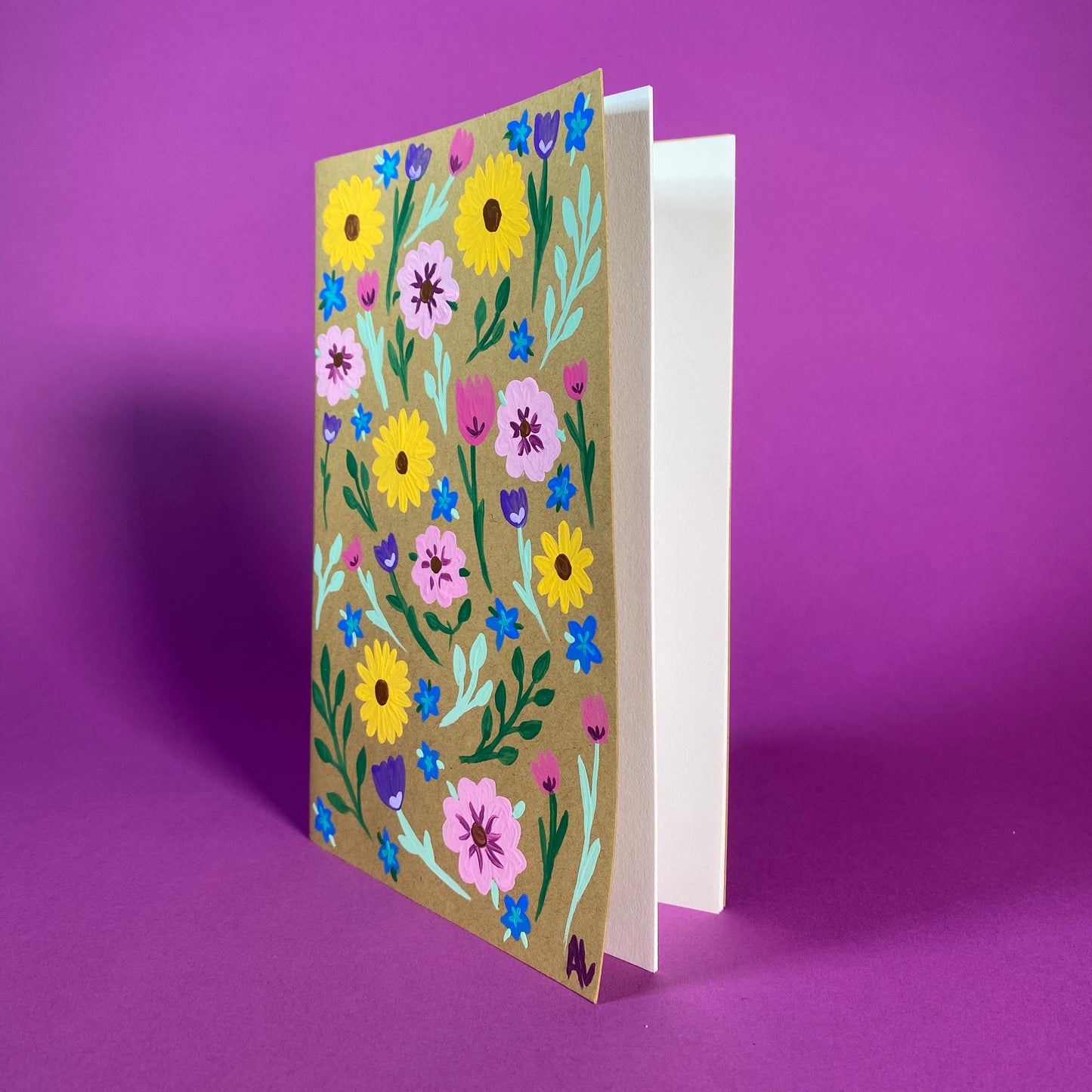 Colorful Floral Hand Painted Notebook