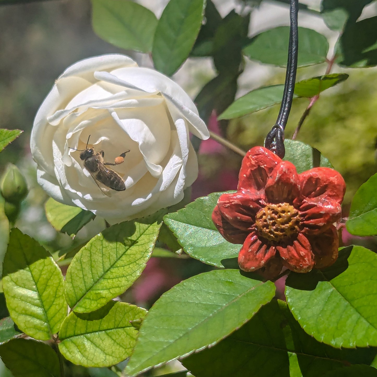 Upcycled Flower Necklace