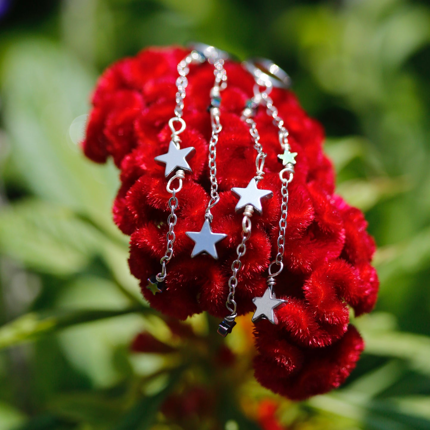 Hematite Star Earrings