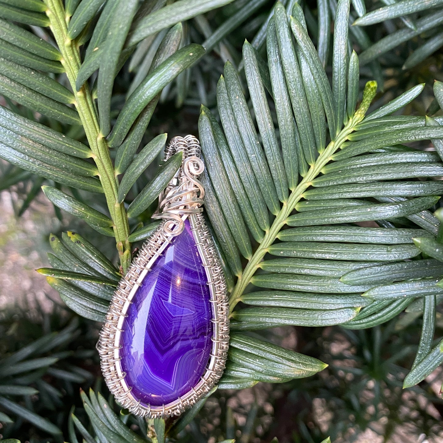 Purple Agate Wire Wrap