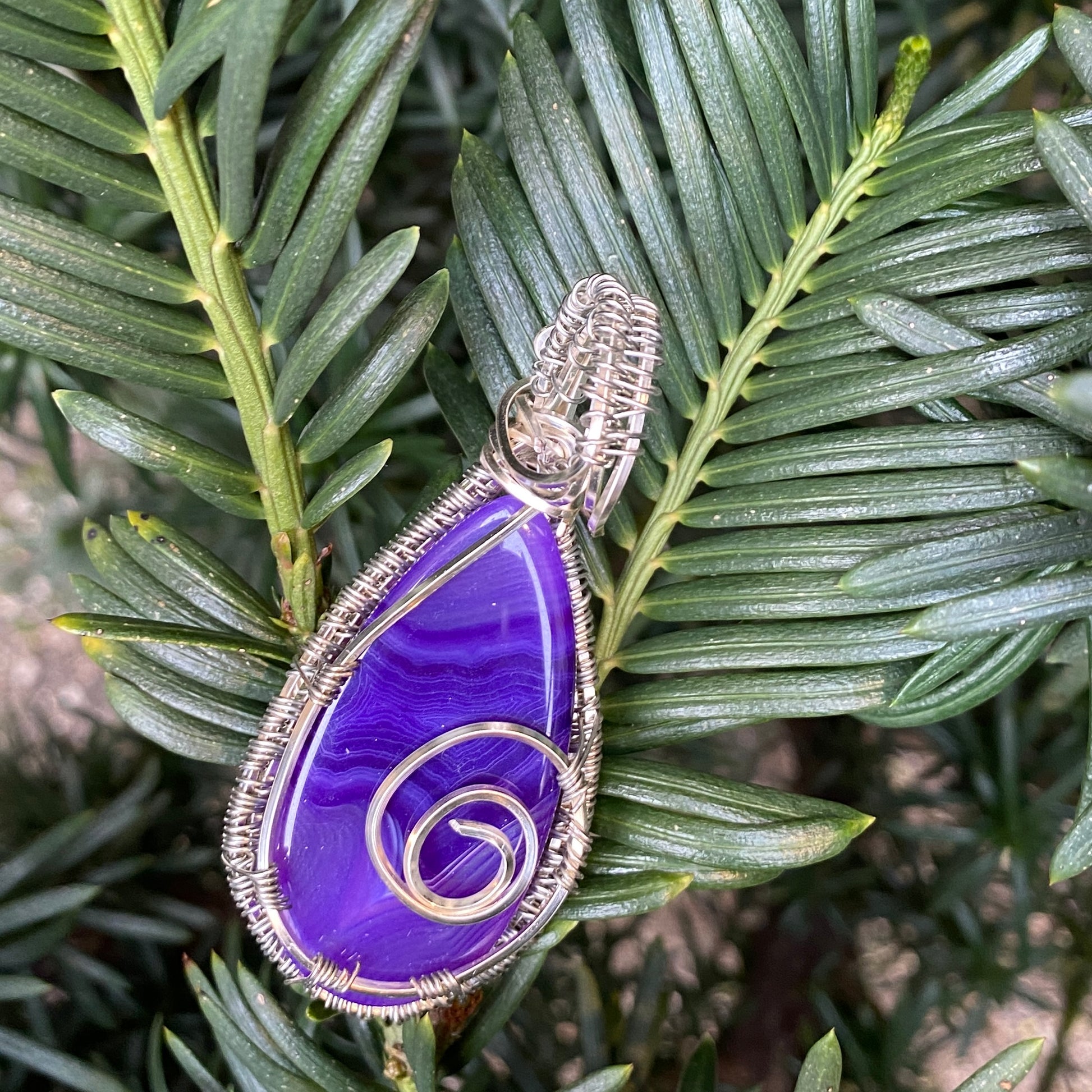 Purple Agate Wire Wrap