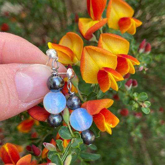 Opalite & Hematite Earrings