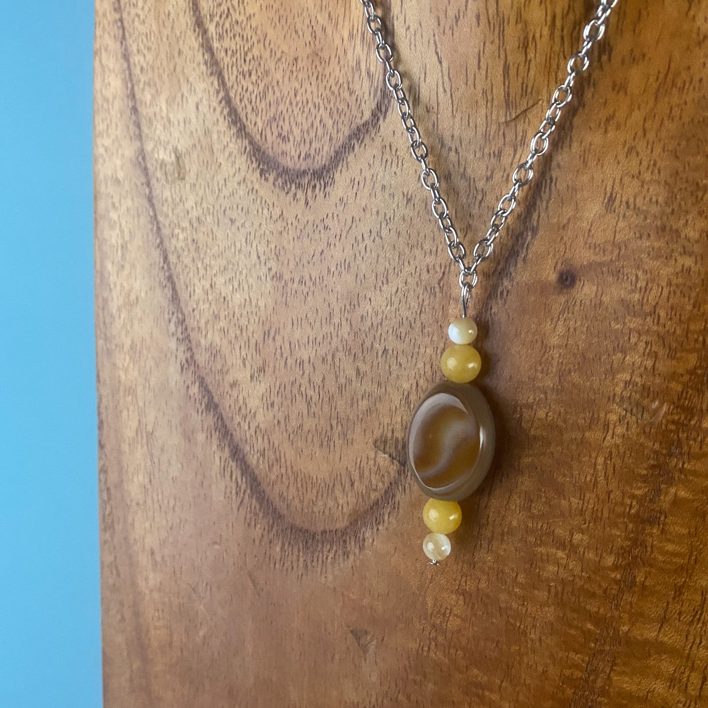 Mookaite, Citrine, & Agate Necklace