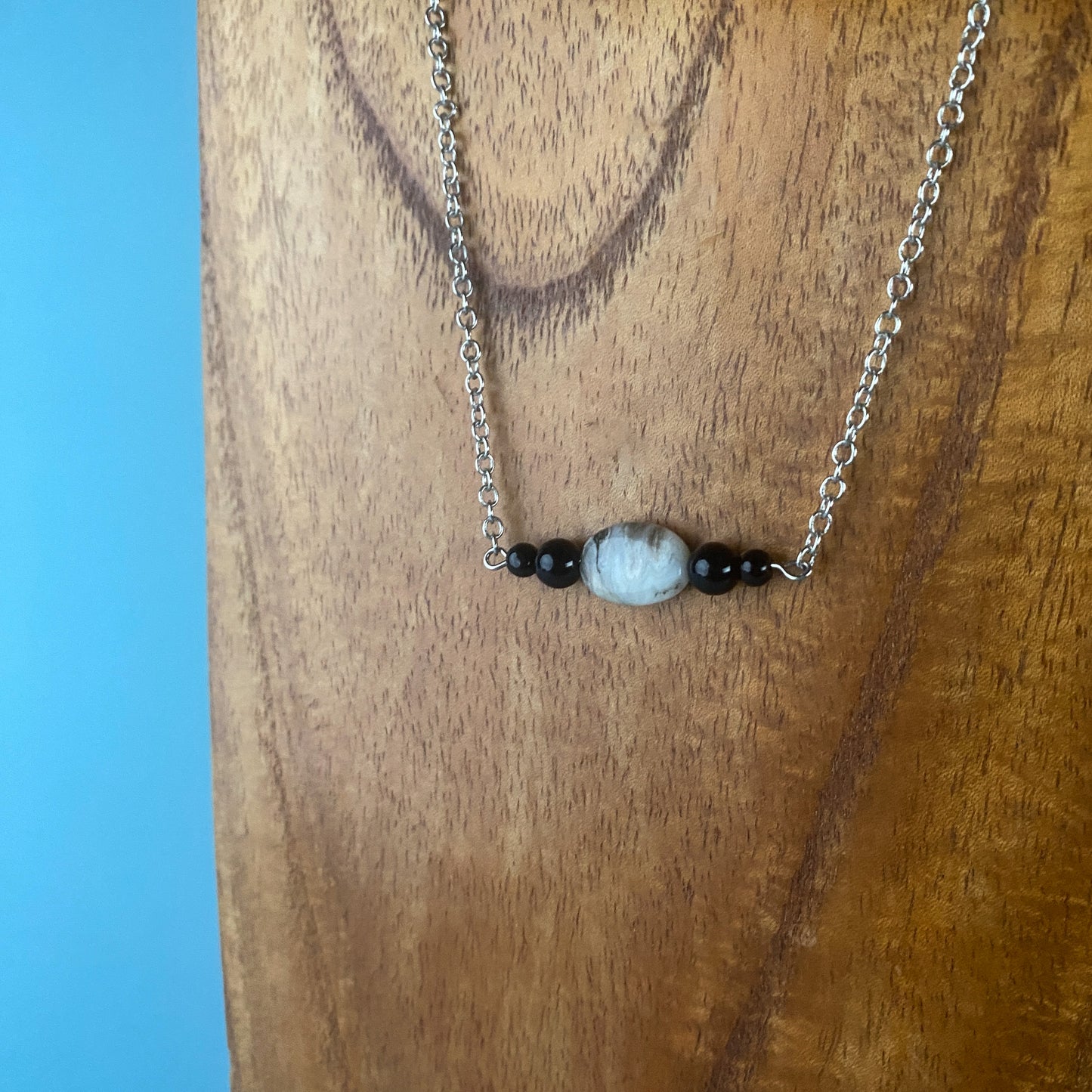 Long Agate & Jasper Necklace