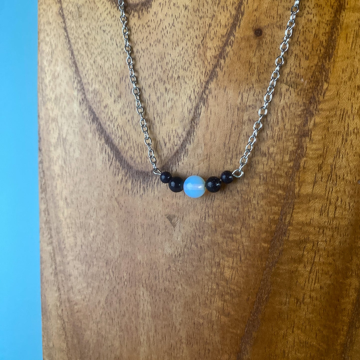 Opalite & Blue Goldstone Necklace