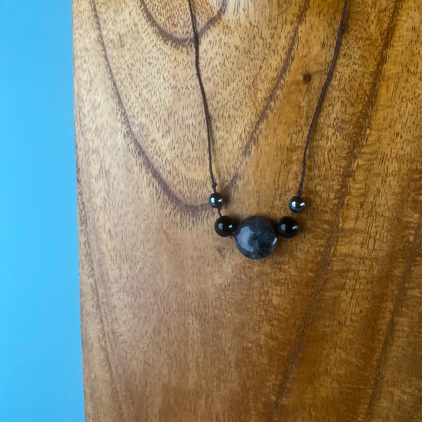 Larkivite, Jasper, & Hematite Necklace