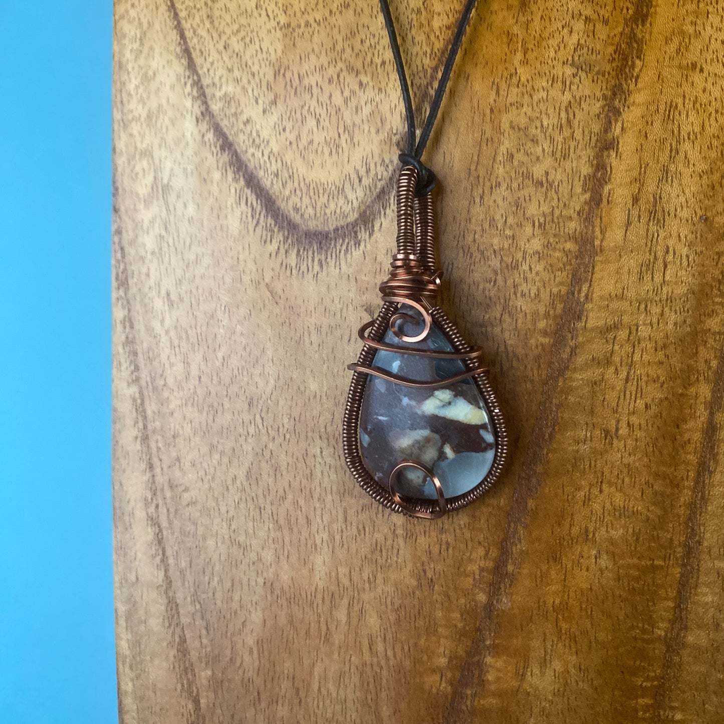 Chert Breccia Wire Wrapped Pendant