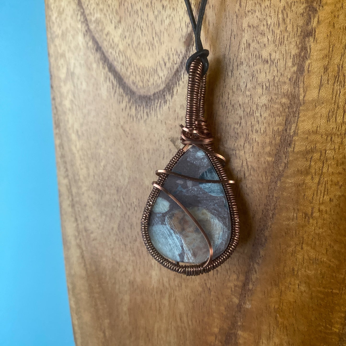 Chert Breccia Wire Wrapped Pendant