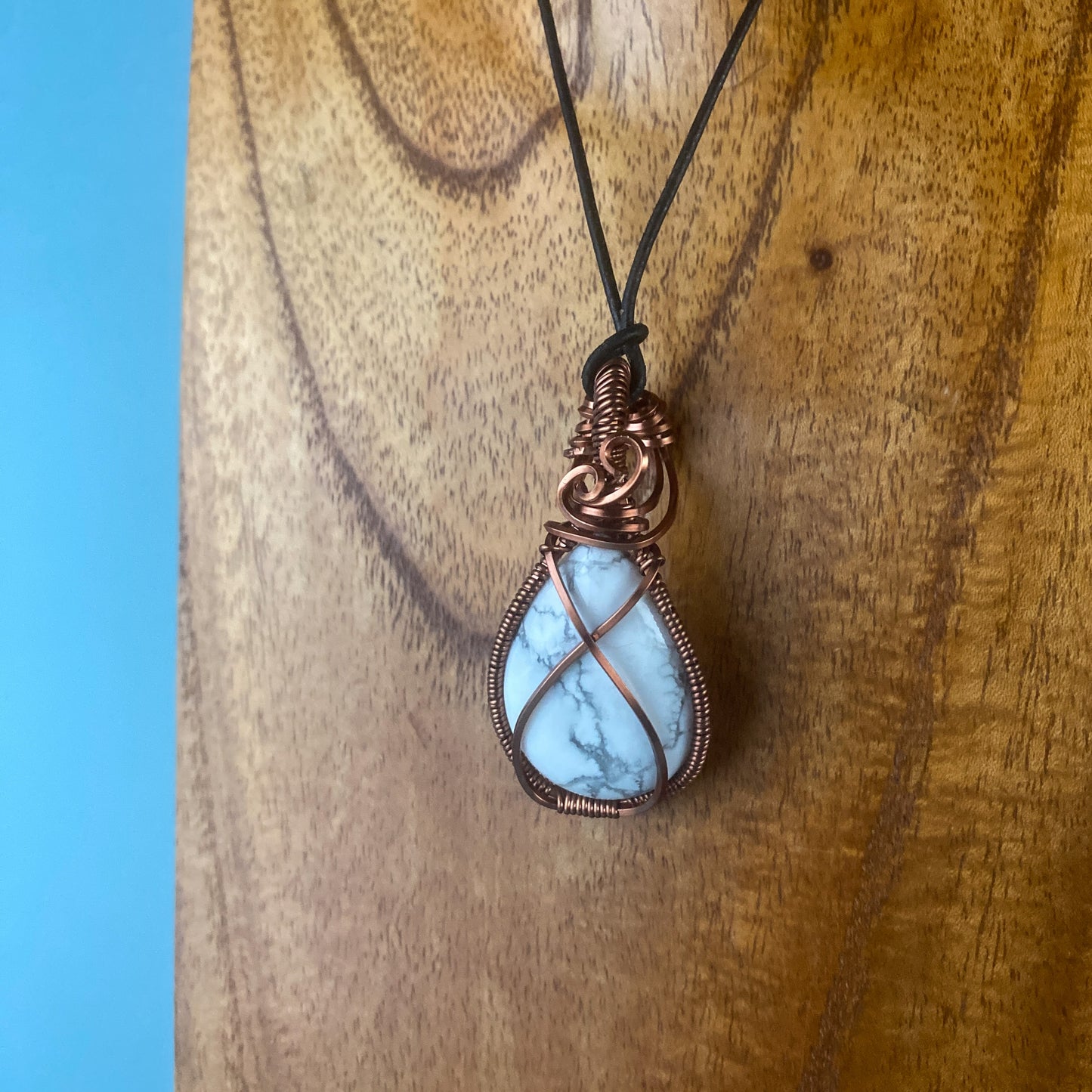 White Howlite Wire Wrap