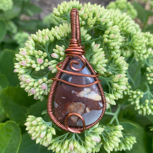 Chert Breccia Wire Wrapped Pendant