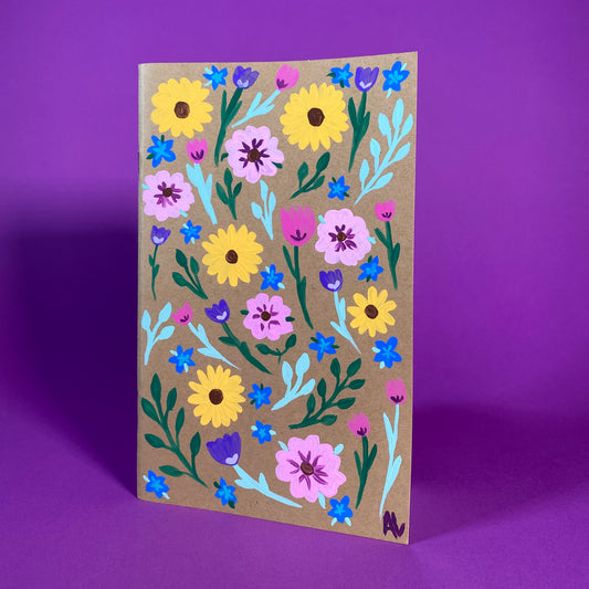 Colorful Floral Hand Painted Notebook