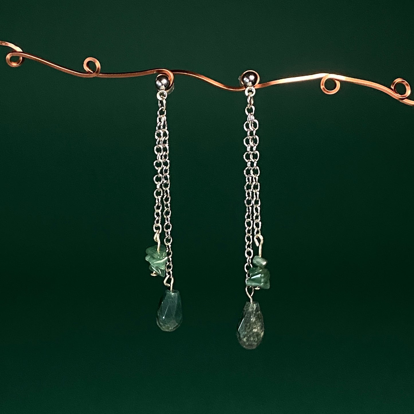 Jasper & Aventurine Dangle Earrings