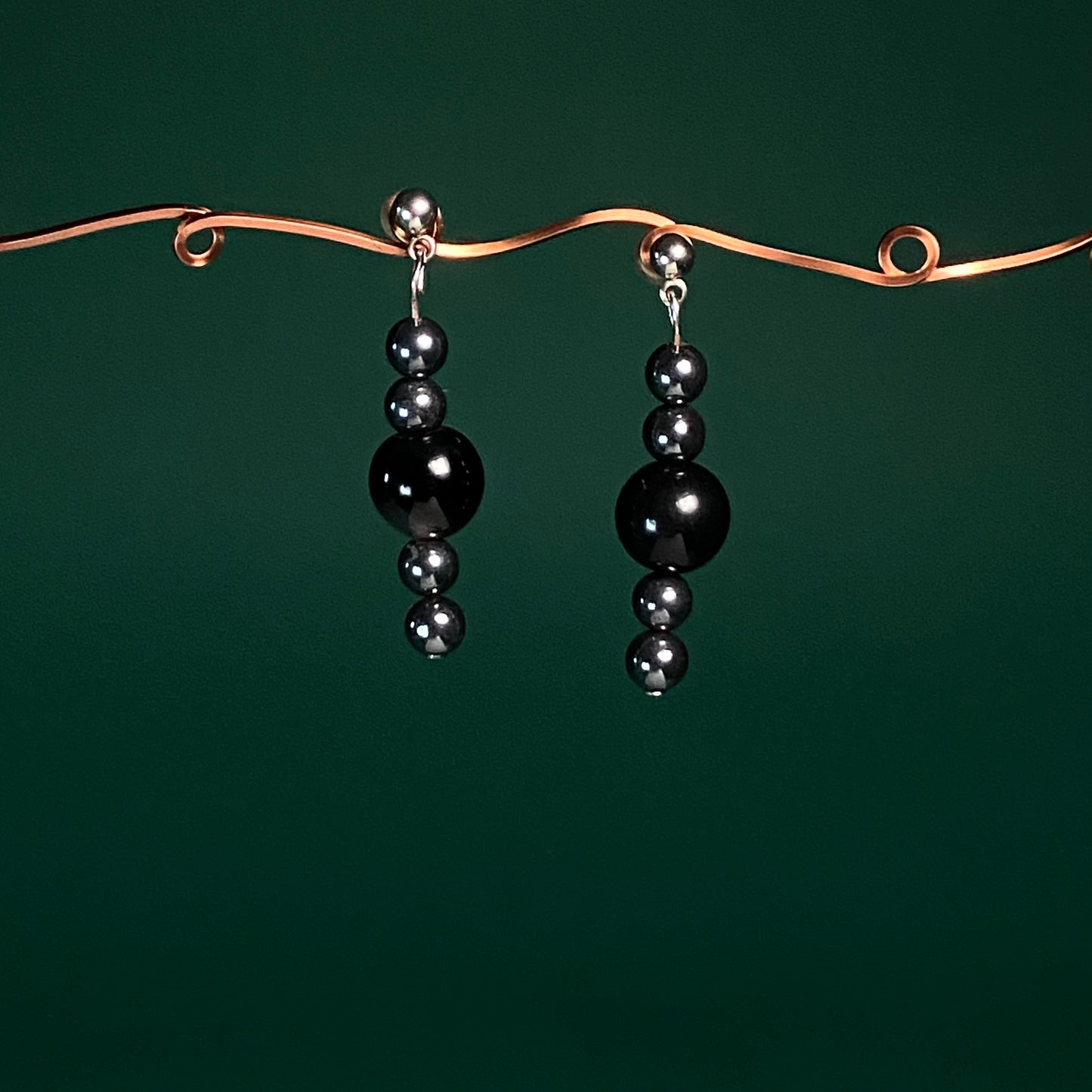 Agate & Hematite Earrings