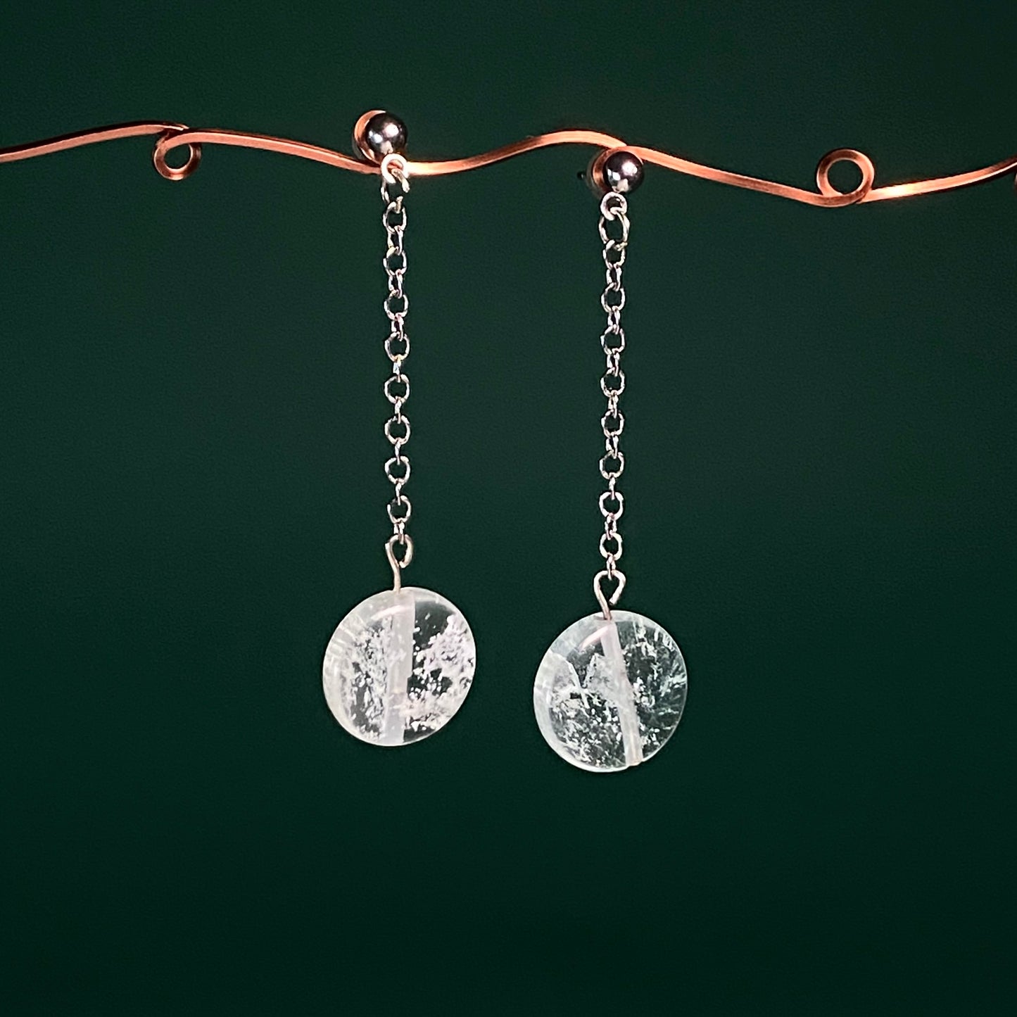 Quartz Dangle Earrings