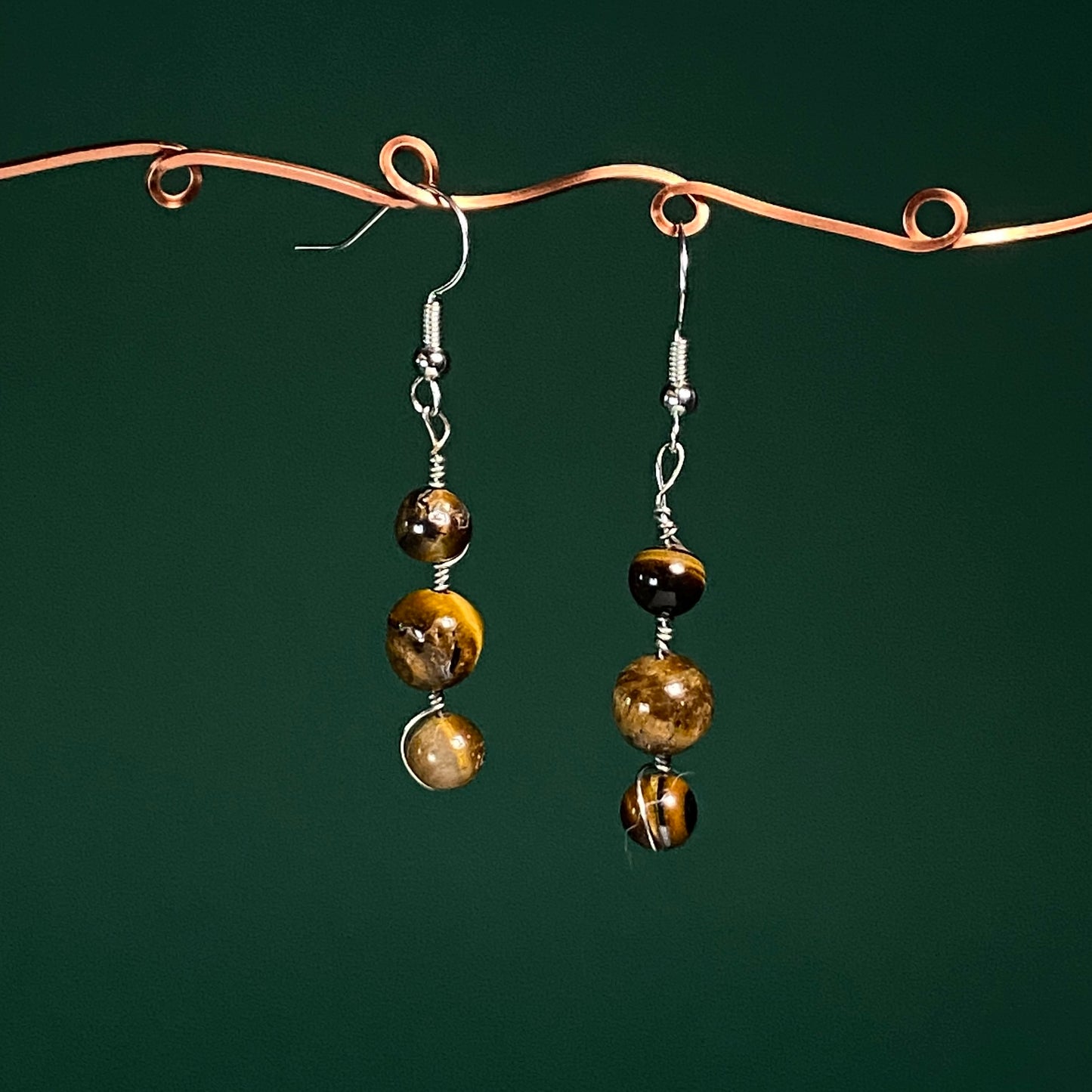 Tiger's Eye Stacked Dangles