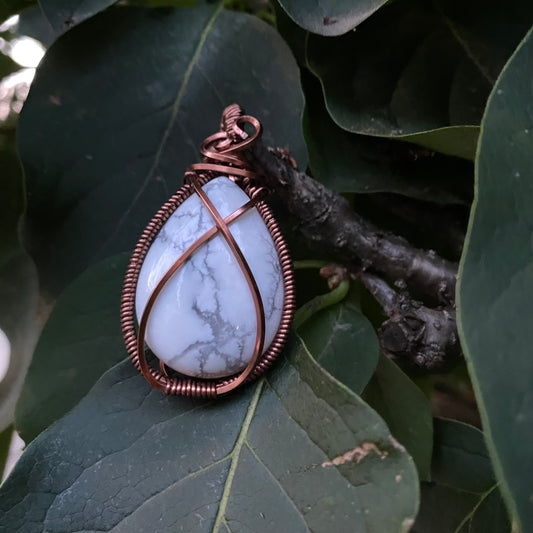 White Howlite Wire Wrap