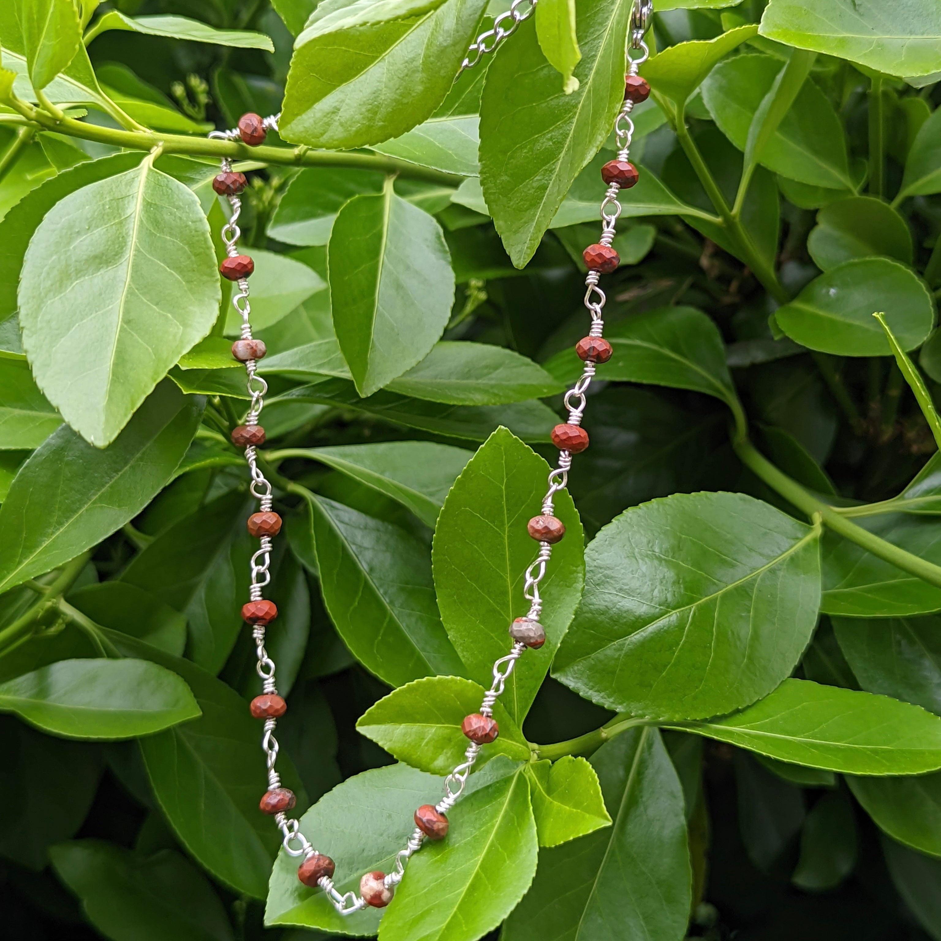 Apple Jasper Beaded Choker