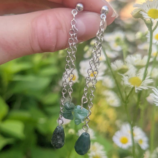 Jasper & Aventurine Dangle Earrings