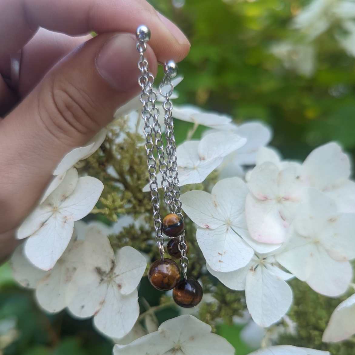 Tiger's Eye Dangle Earrings