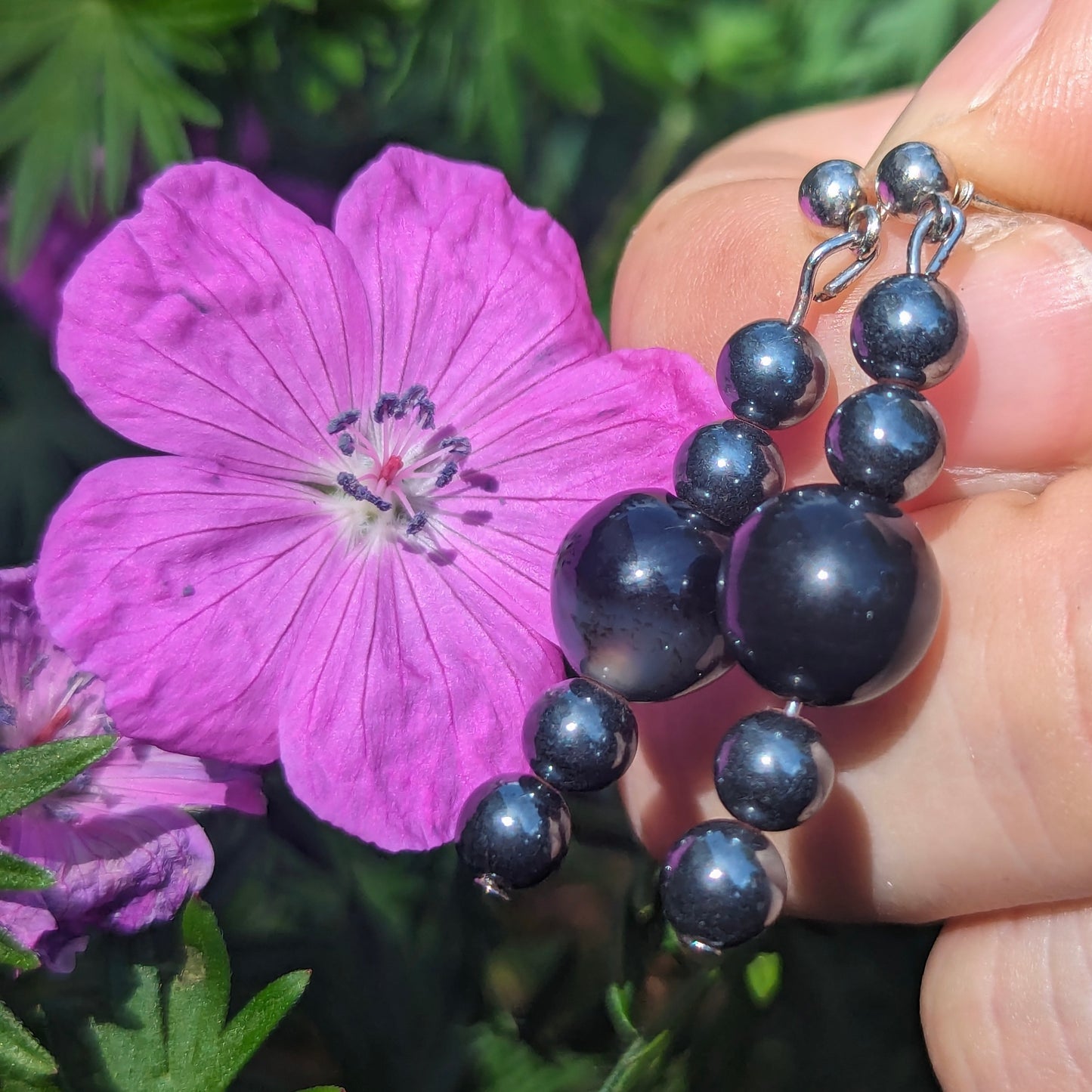 Agate & Hematite Earrings