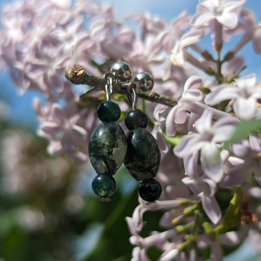 Moss Agate Earrings