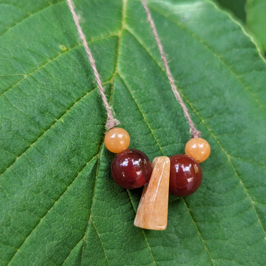 Calcite & Carnelian Necklace