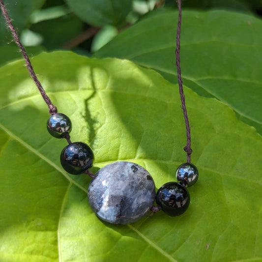 Larkivite, Jasper, & Hematite Necklace