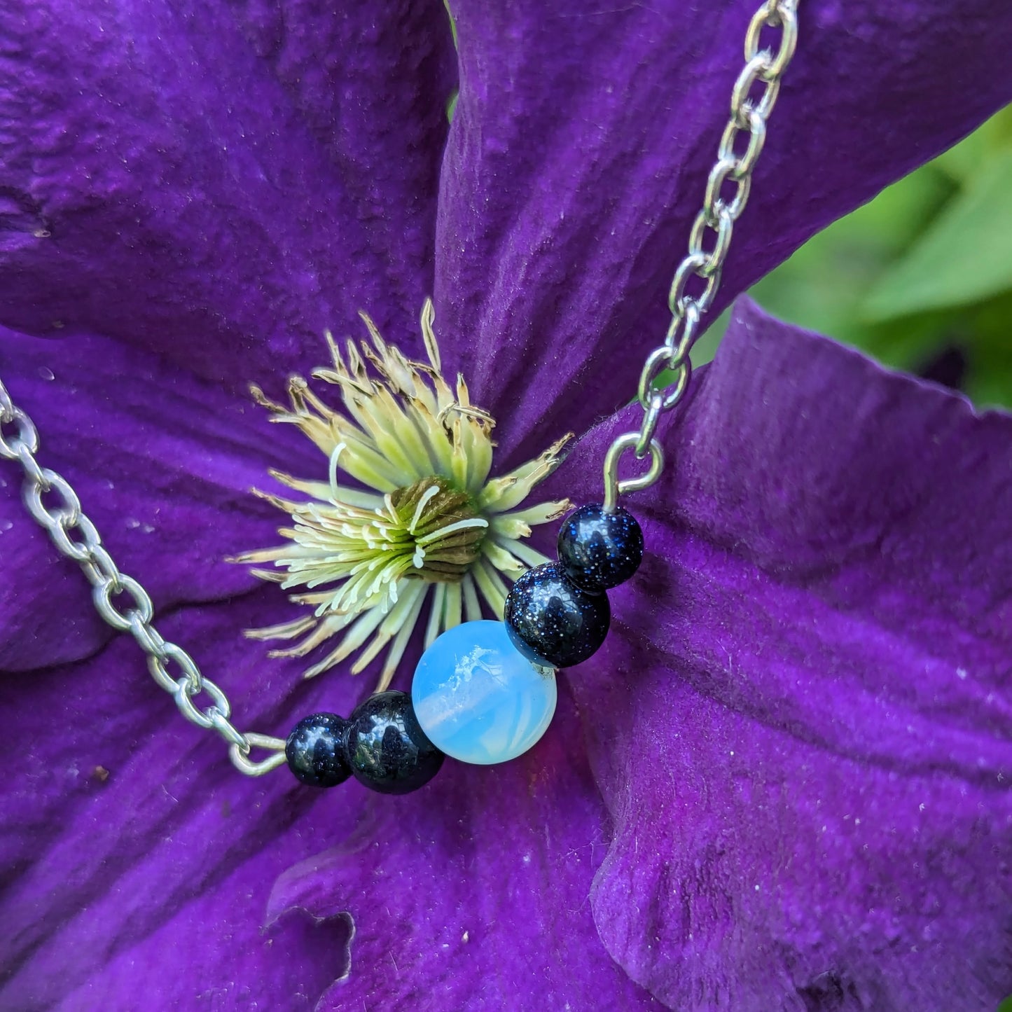 Opalite & Blue Goldstone Necklace