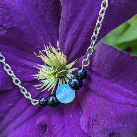 Opalite & Blue Goldstone Necklace